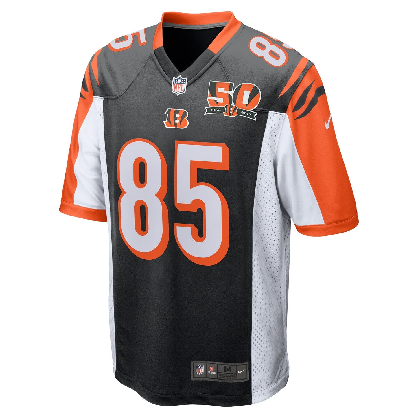 Cincinnati Bengals Tyler Eifert 50th Anniversary Patch NFL jersey front view