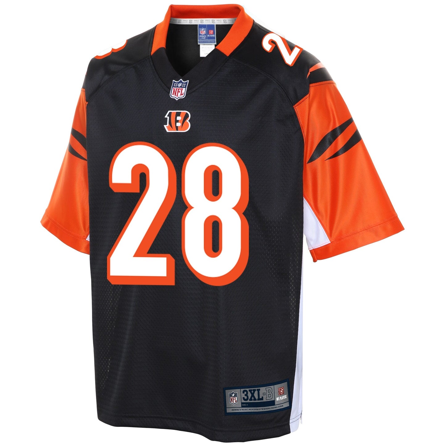 Cincinnati Bengals Joe Mixon Big Tall NFL jersey front view