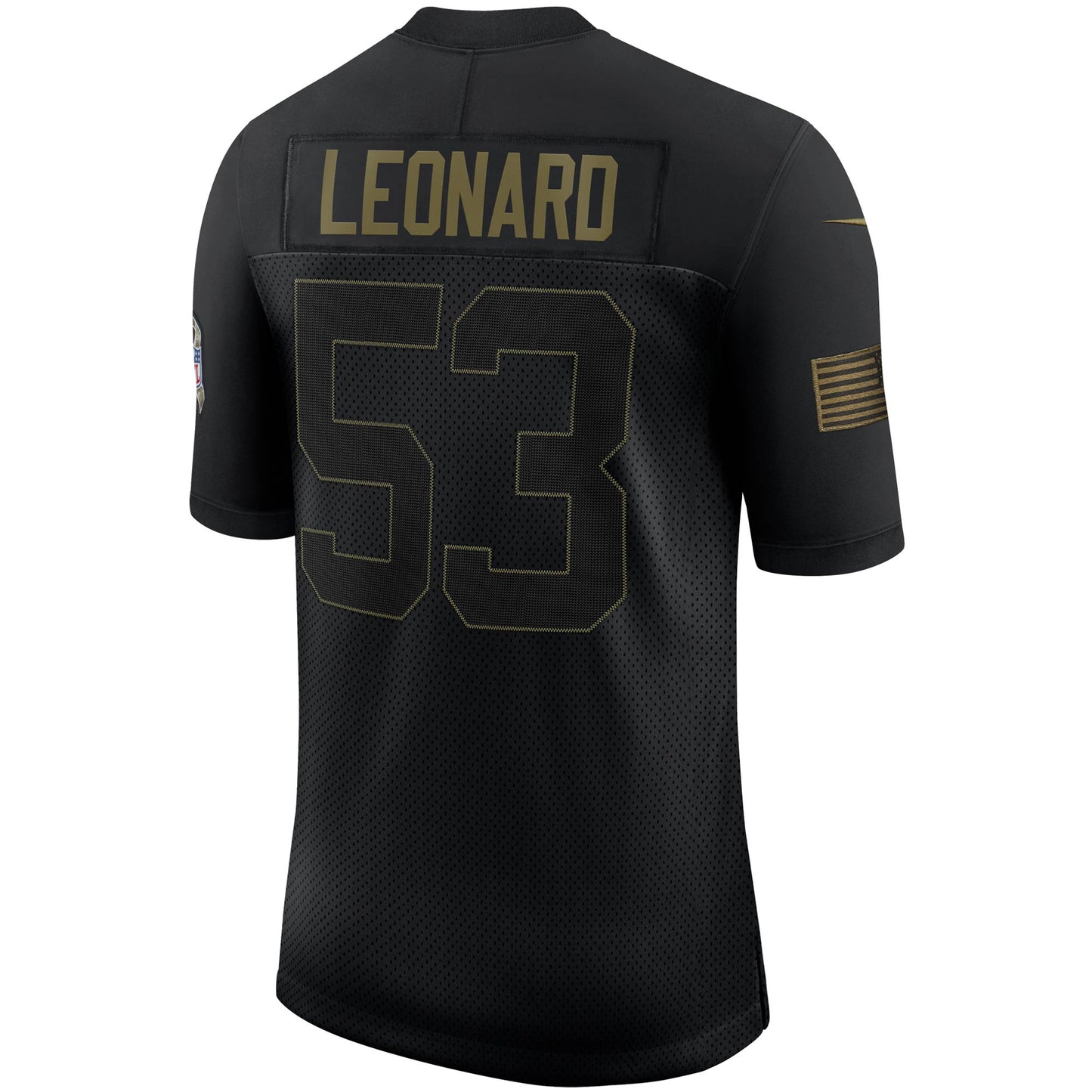 Indianapolis Colts Darius Leonard Salute To Service NFL jersey front view