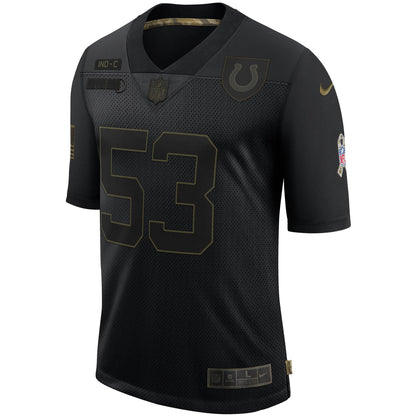 Indianapolis Colts Darius Leonard Salute To Service NFL jersey front view
