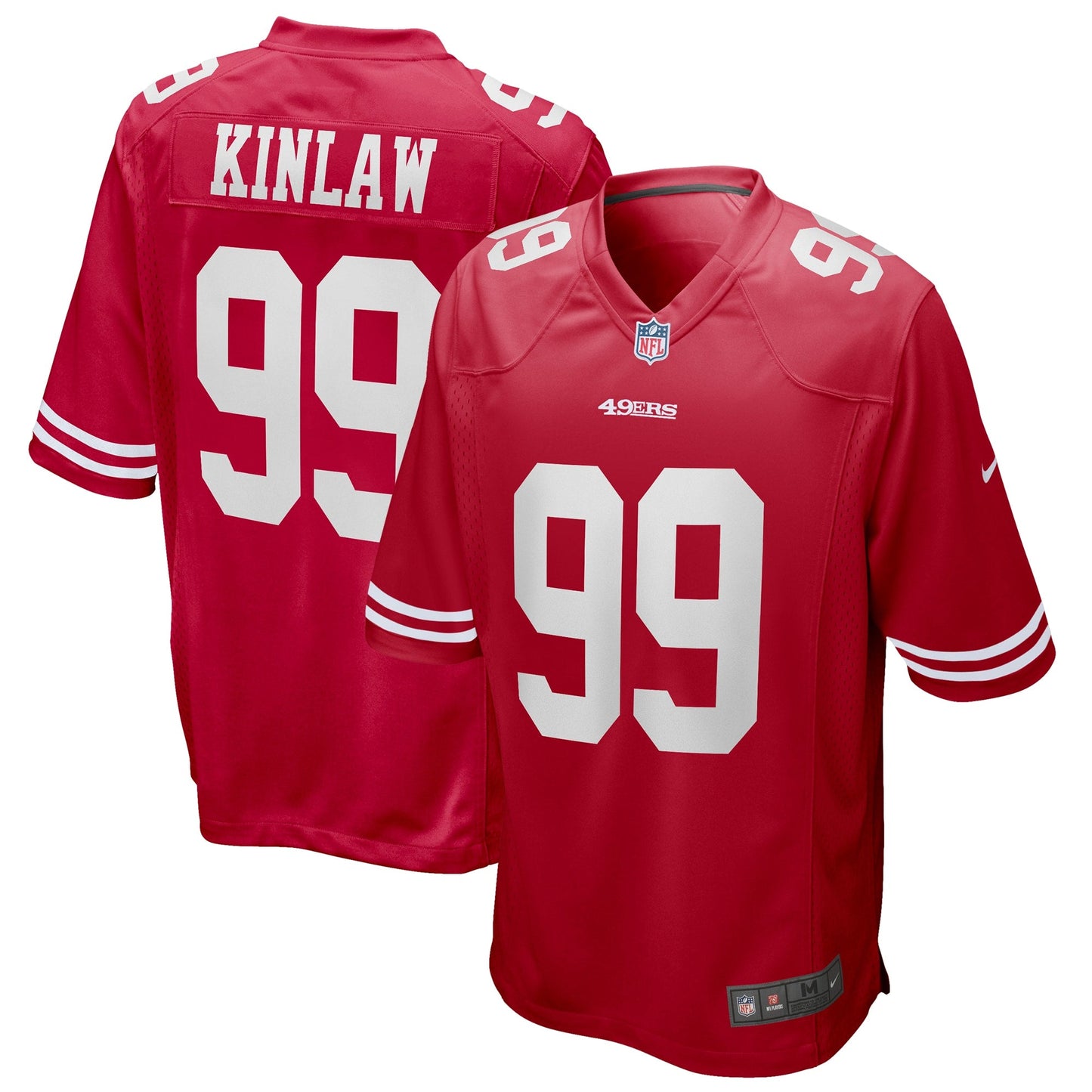 San Francisco 49ers Javon Kinlaw Scarlet Draft First NFL jersey front view