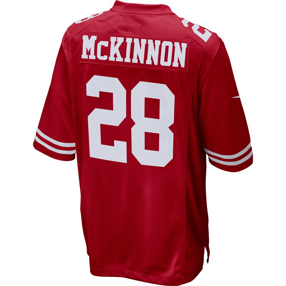San Francisco 49ers Jerick Mckinnon Scarlet NFL jersey front view
