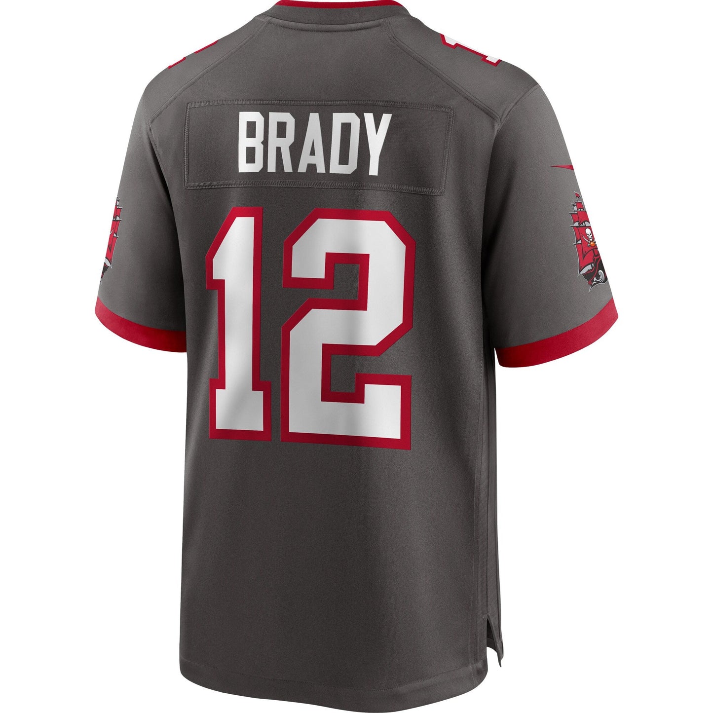 Tampa Bay Buccaneers Tom Brady Pewter NFL jersey front view