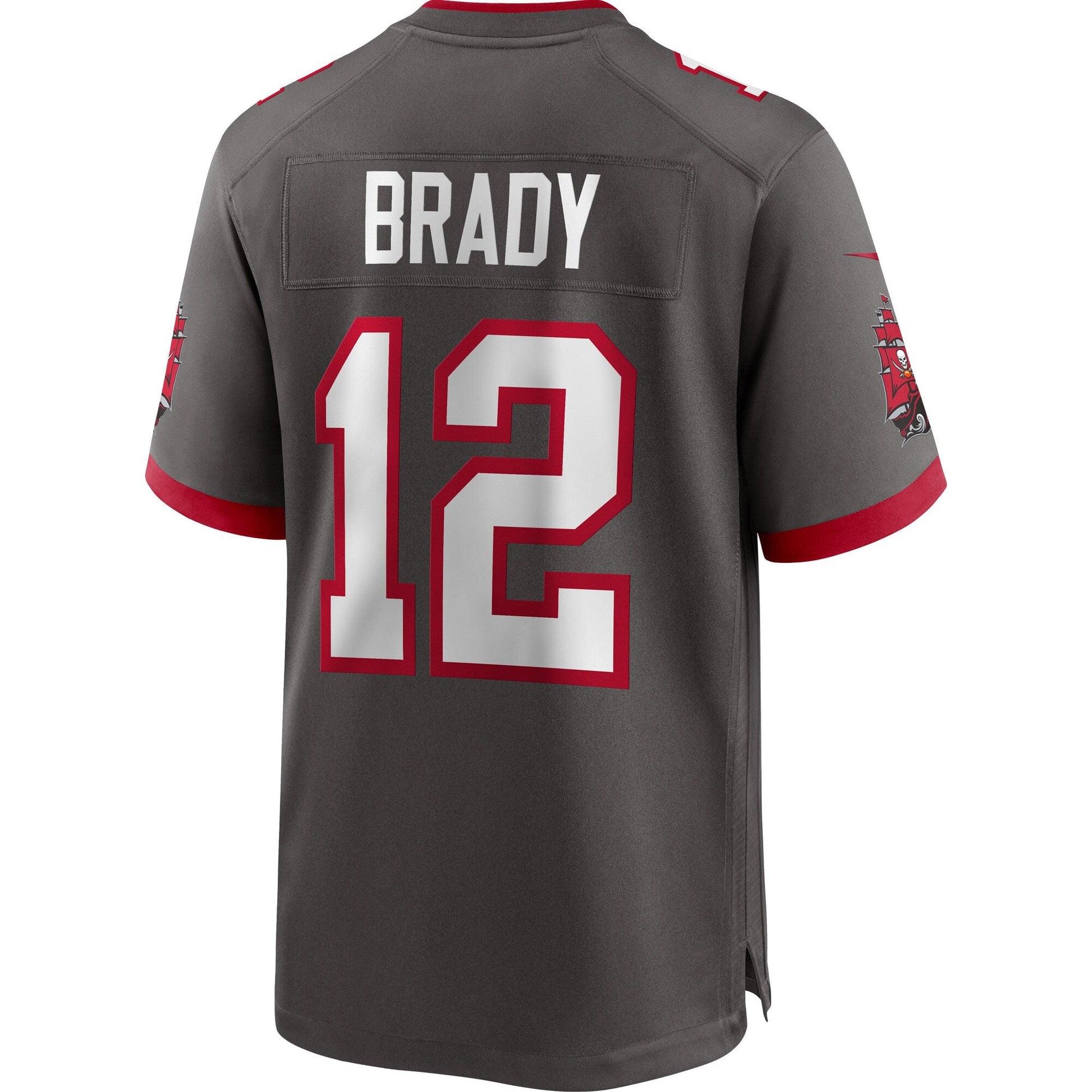 Tampa Bay Buccaneers Tom Brady Pewter NFL jersey front view