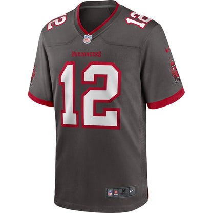 Tampa Bay Buccaneers Tom Brady Pewter NFL jersey front view