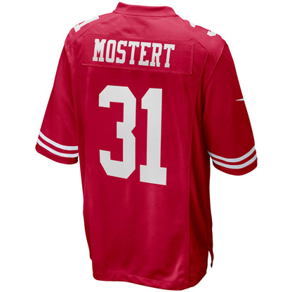 San Francisco 49ers Raheem Mostert Scarlet NFL jersey front view