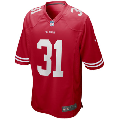 San Francisco 49ers Raheem Mostert Scarlet NFL jersey front view