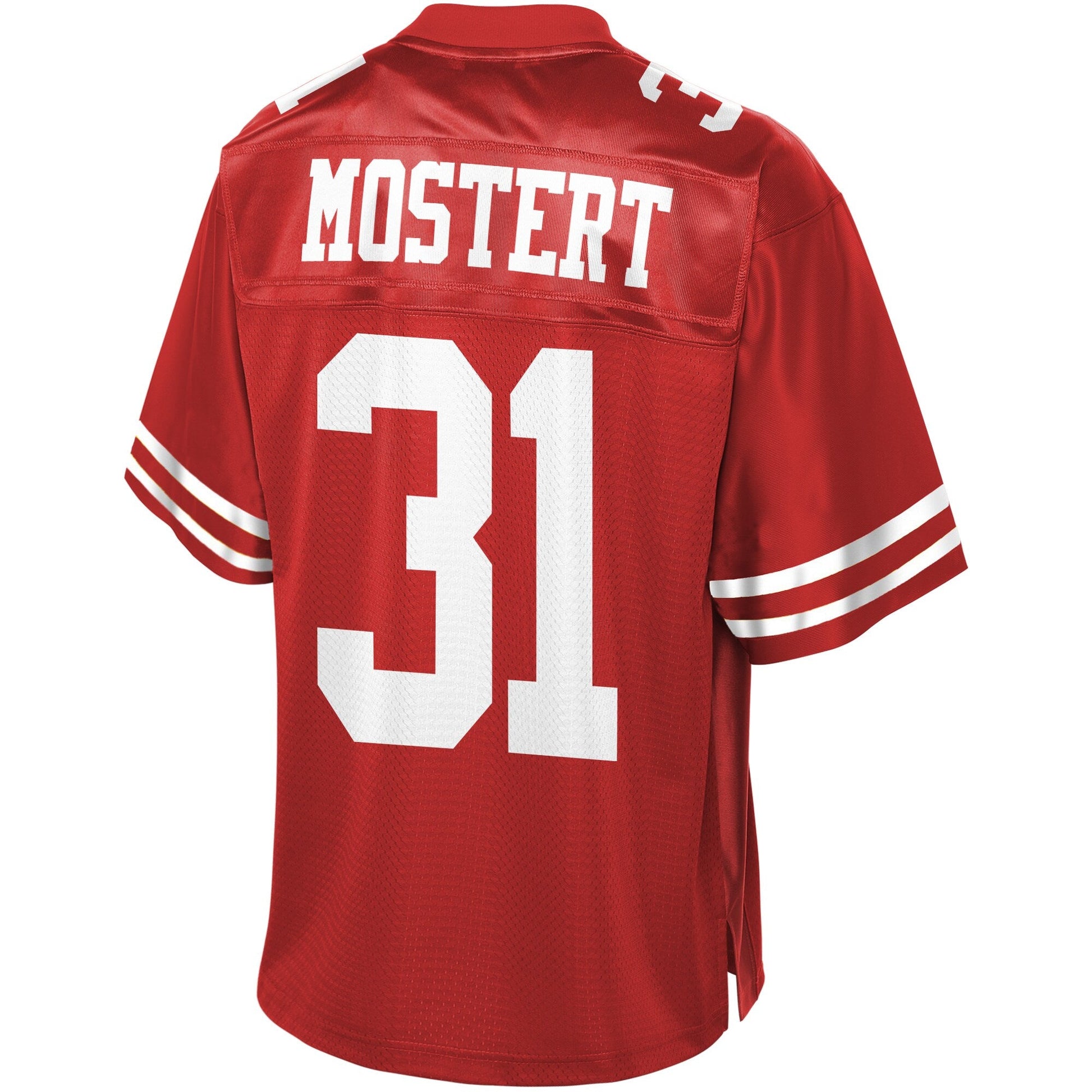 San Francisco 49ers Raheem Mostert Scarlet NFL jersey front view