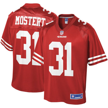 San Francisco 49ers Raheem Mostert Scarlet NFL jersey front view
