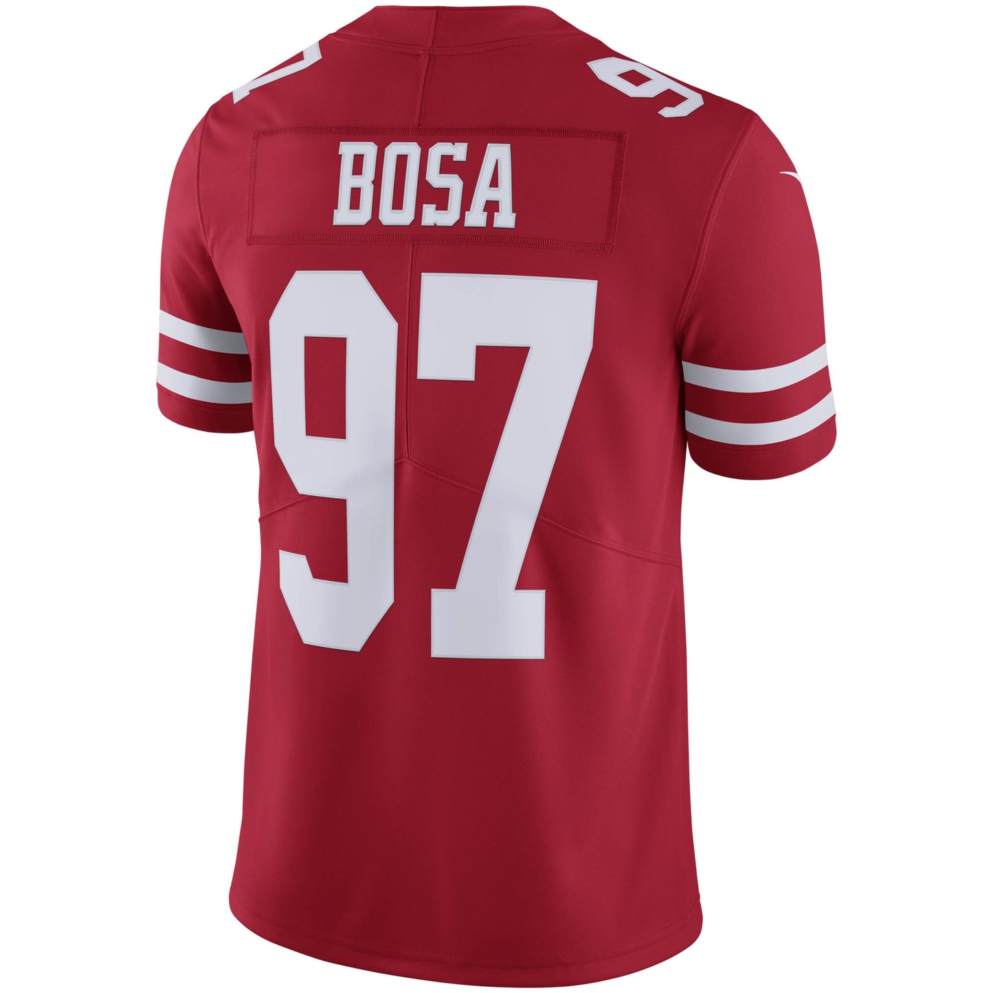 San Francisco 49ers Nick Bosa Scarlet NFL jersey front view