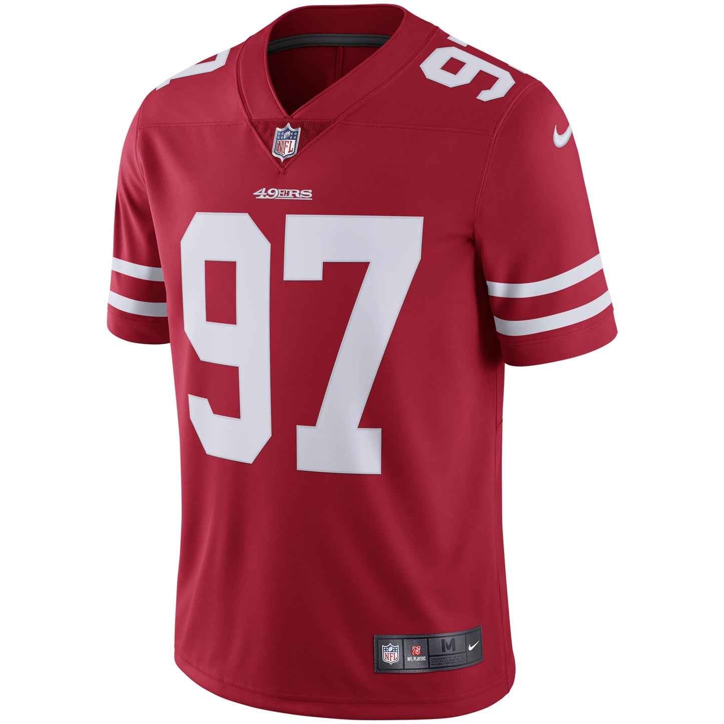 San Francisco 49ers Nick Bosa Scarlet NFL jersey front view