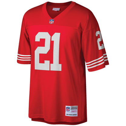 San Francisco 49ers Deion Sanders Scarlet Legacy NFL jersey front view