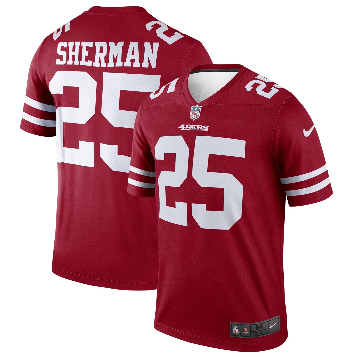 San Francisco 49ers Richard Sherman Scarlet Legend NFL jersey front view