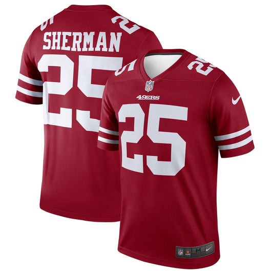 San Francisco 49ers Richard Sherman Scarlet Legend NFL jersey front view