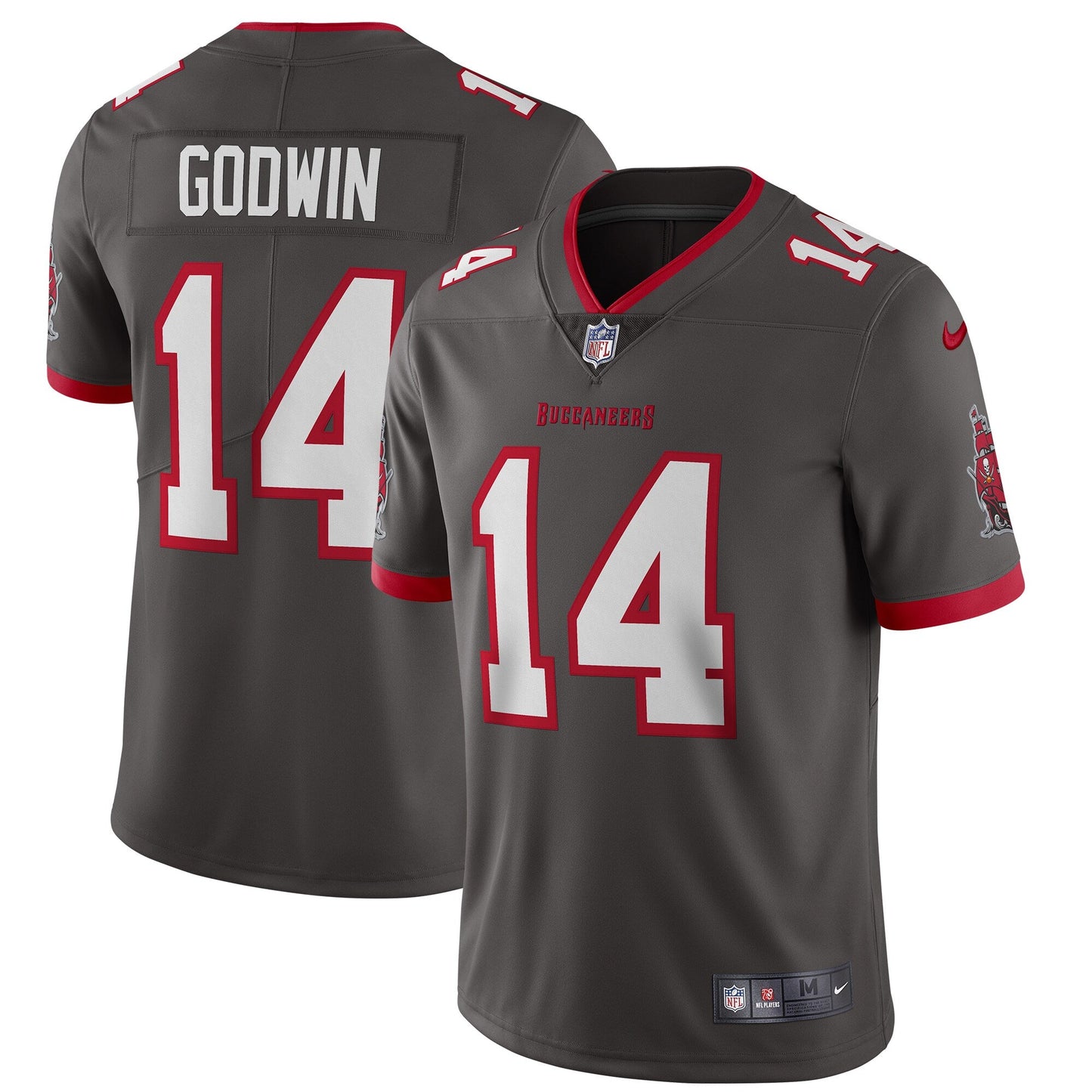 Tampa Bay Buccaneers Chris Godwin Pewter NFL jersey front view