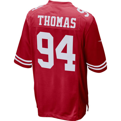 San Francisco 49ers Solomon Thomas Scarlet NFL jersey front view