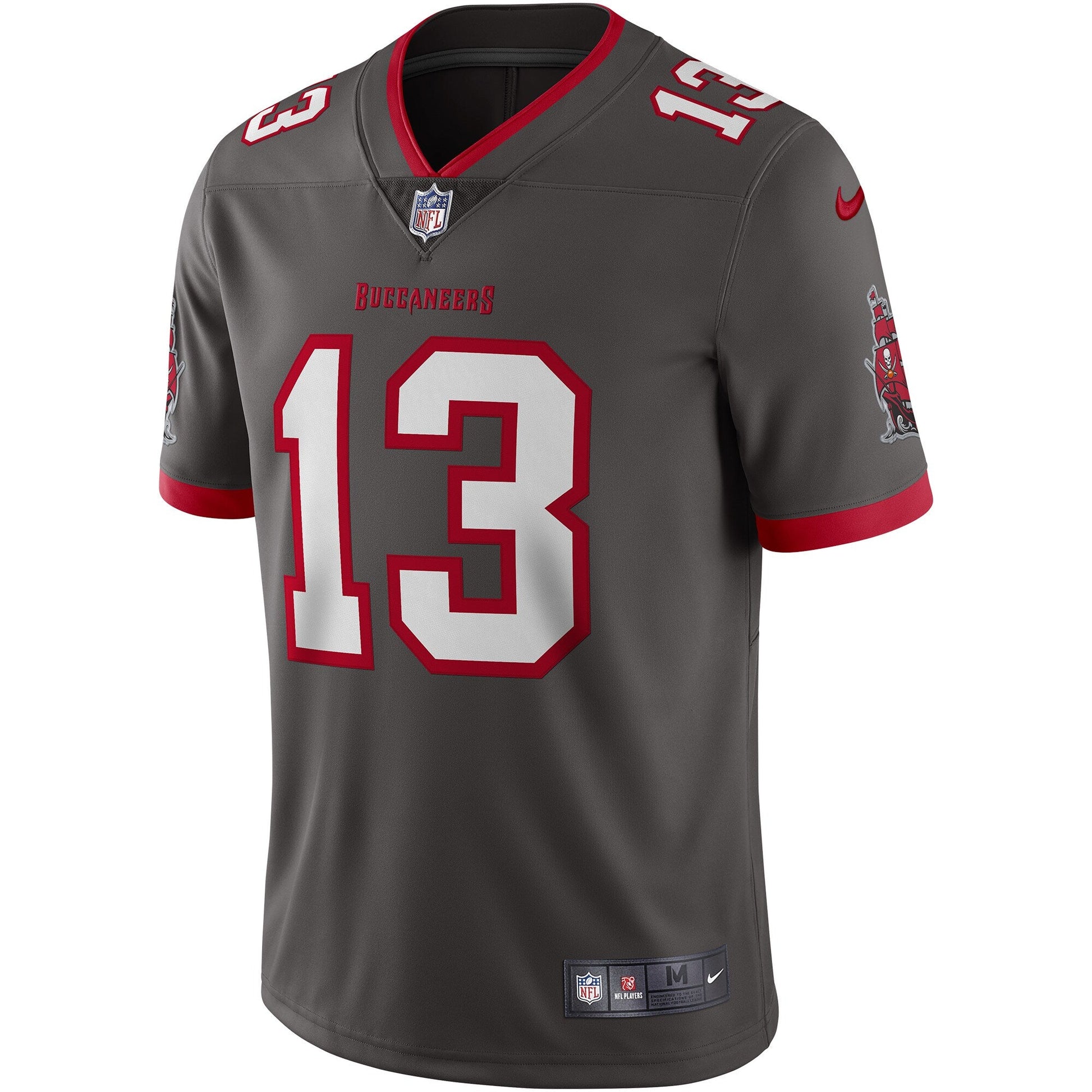 Tampa Bay Buccaneers Mike Evans Pewter NFL jersey front view