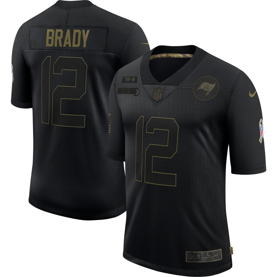 Tampa Bay Buccaneers Tom Brady Salute To Service NFL jersey front view