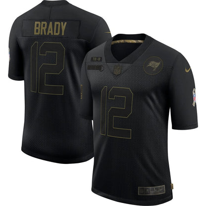 Tampa Bay Buccaneers Tom Brady Salute To Service NFL jersey front view