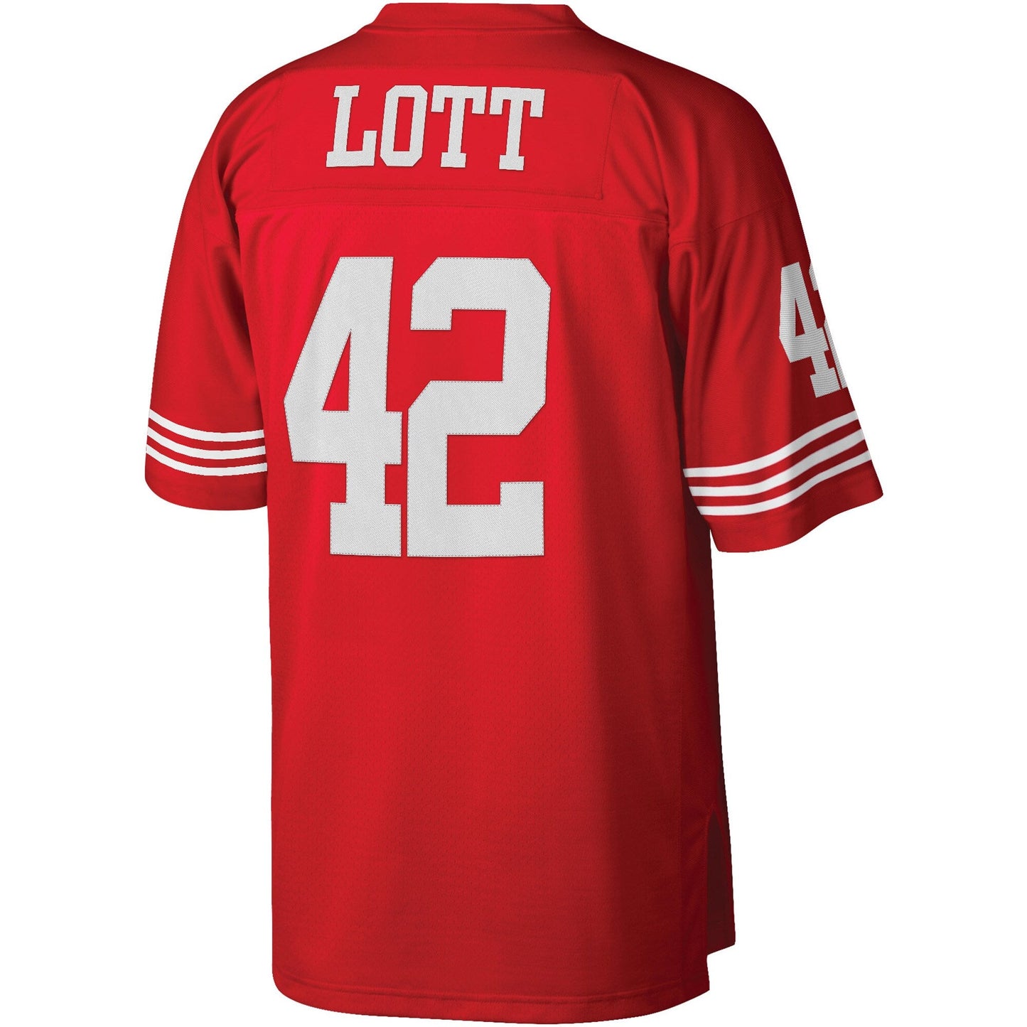 San Francisco 49ers Ronnie Lott Scarlet Legacy NFL jersey front view
