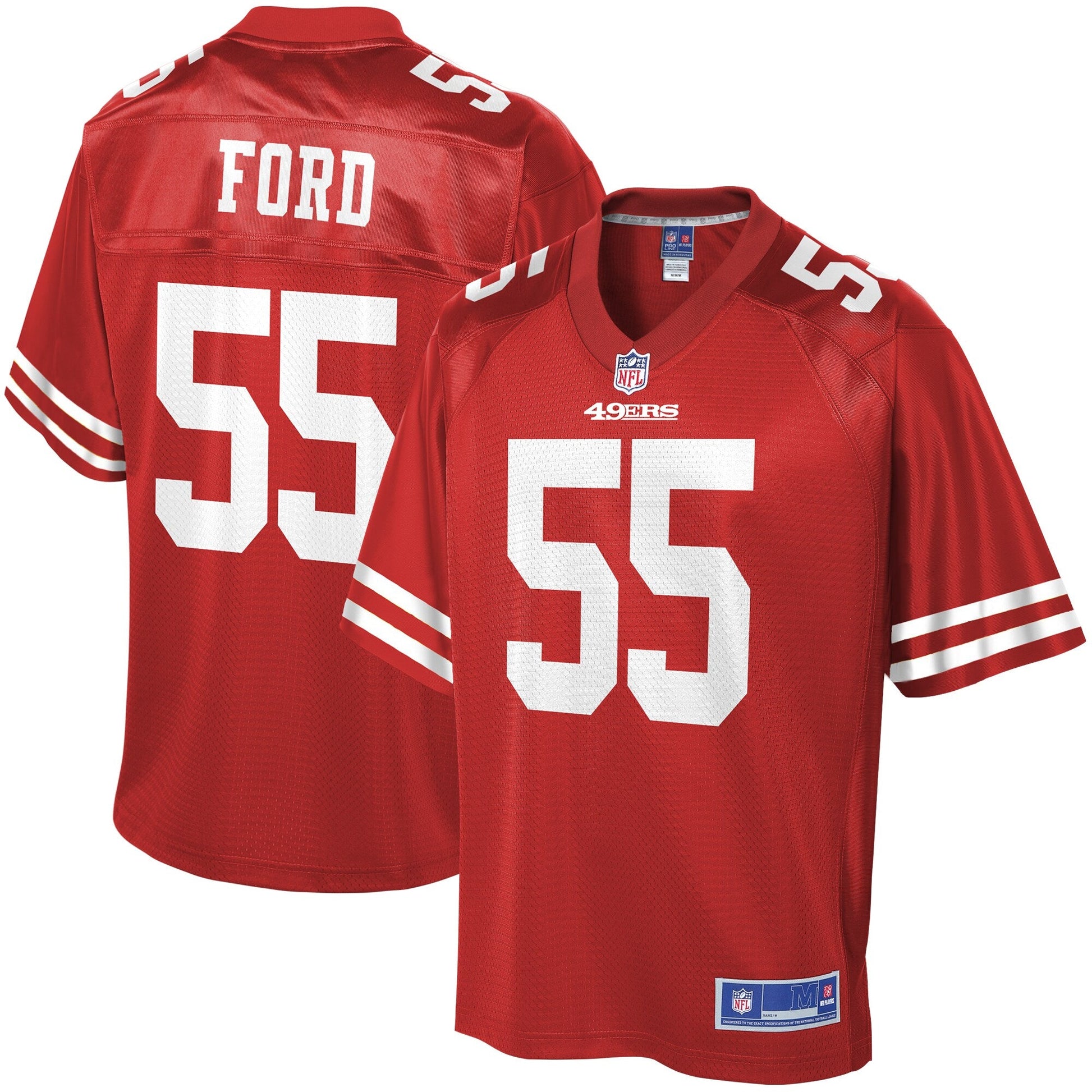 San Francisco 49ers Dee Ford Scarlet NFL jersey front view