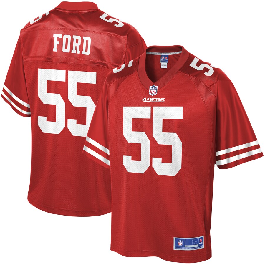 San Francisco 49ers Dee Ford Scarlet NFL jersey front view