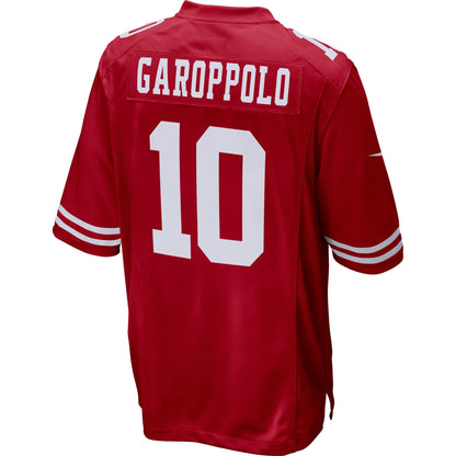 San Francisco 49ers Jimmy Garoppolo Scarlet NFL jersey front view