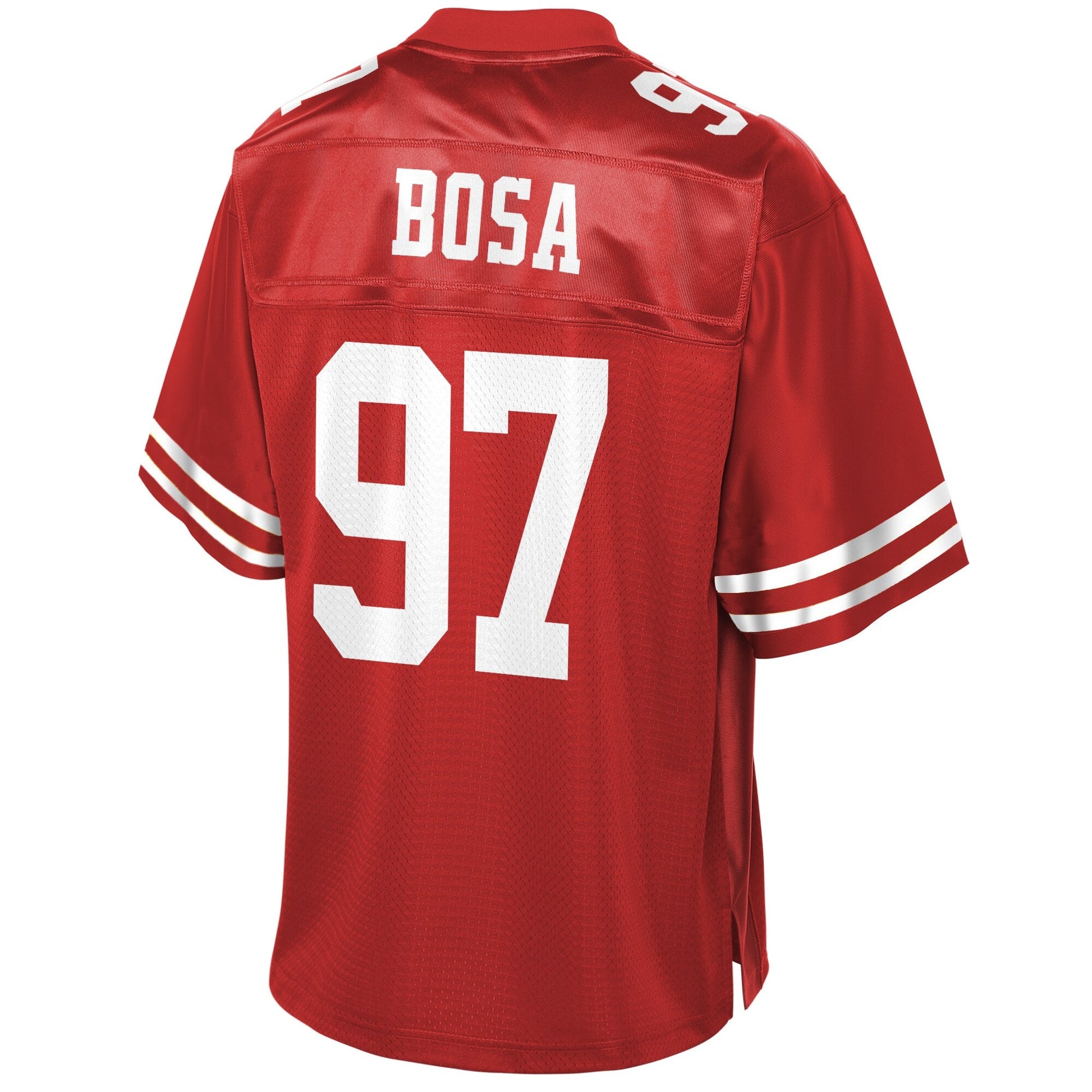 San Francisco 49ers Nick Bosa Scarlet NFL jersey front view