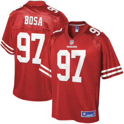 San Francisco 49ers Nick Bosa Scarlet NFL jersey front view