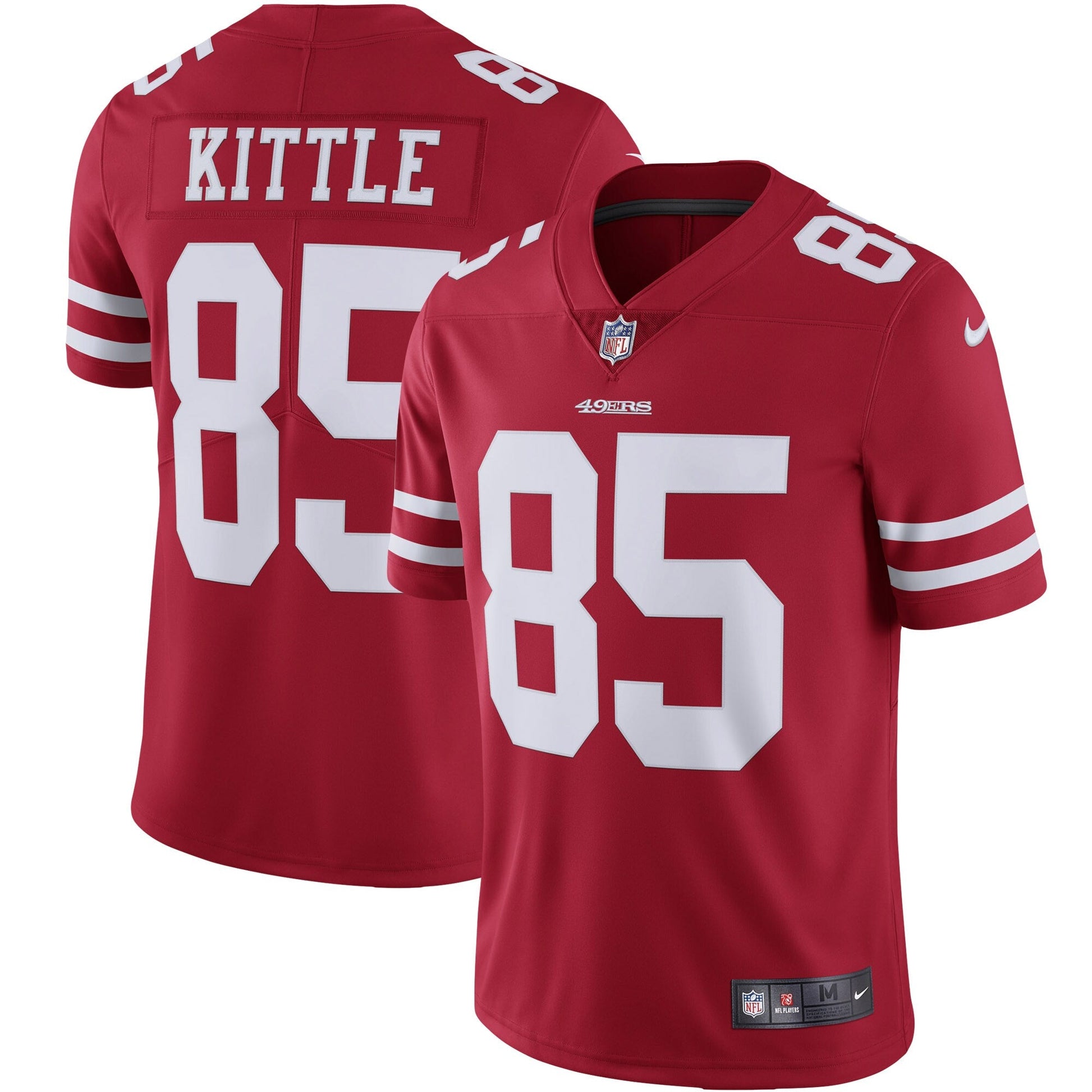 San Francisco 49ers George Kittle Scarlet NFL jersey front view