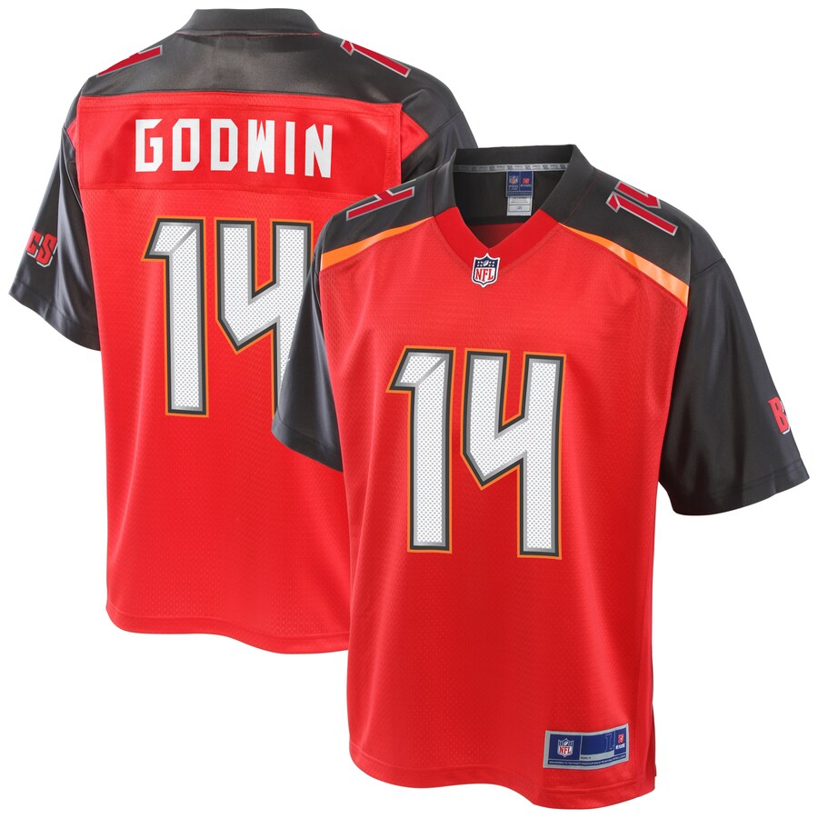 Tampa Bay Buccaneers Chris Godwin Logo NFL jersey front view