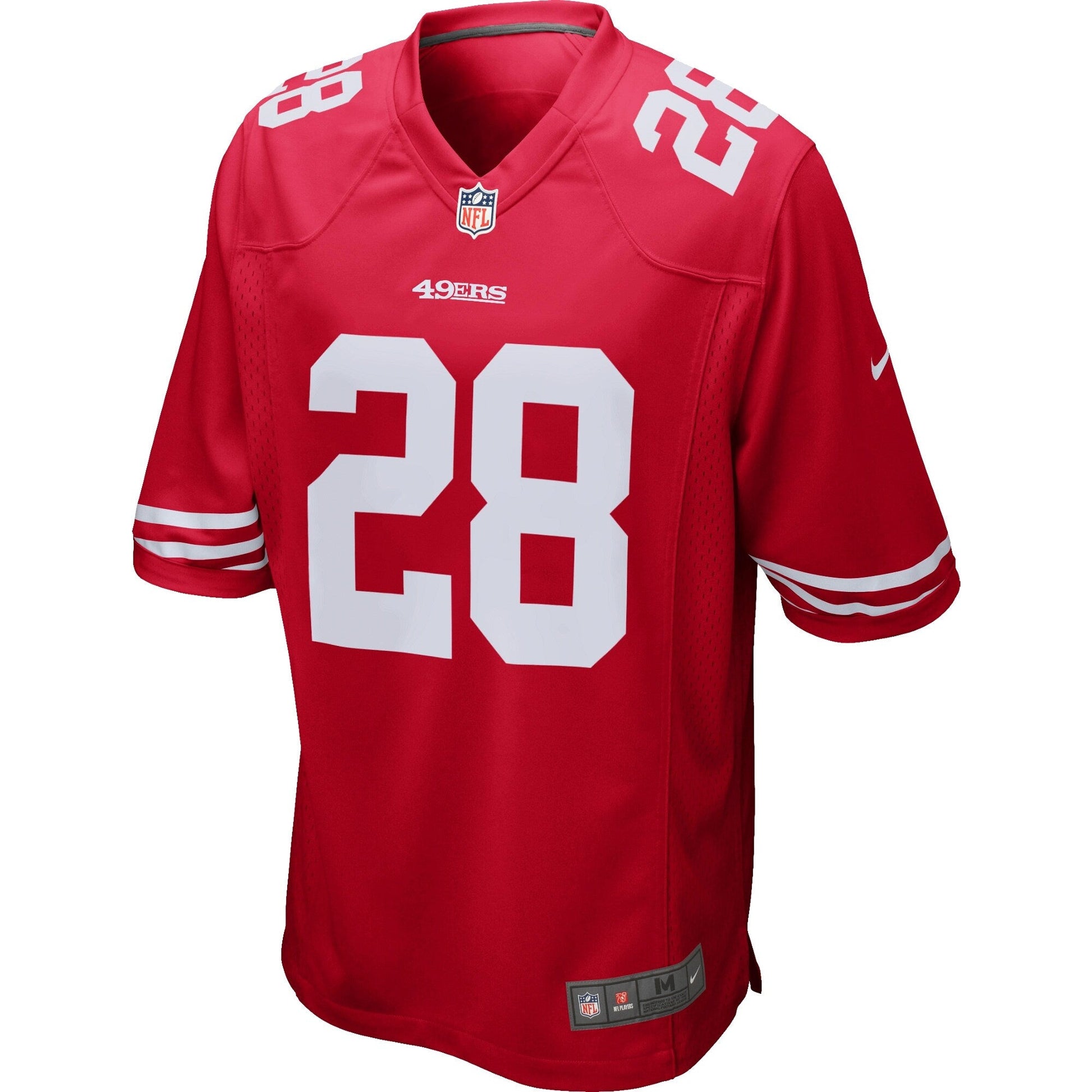 San Francisco 49ers S Carlos Hyde Scarlet NFL jersey front view