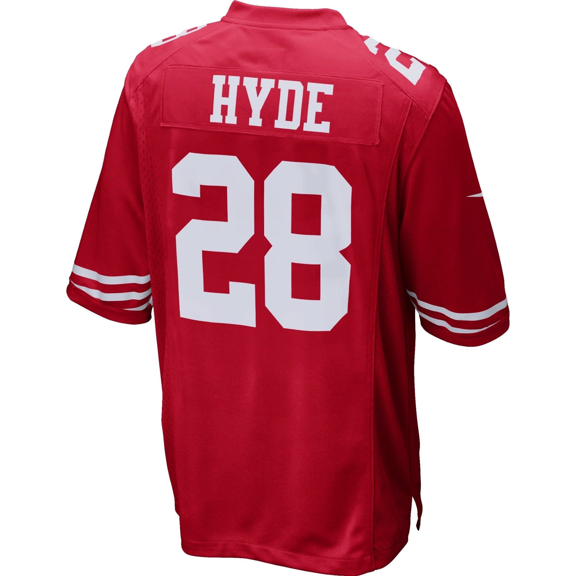 San Francisco 49ers S Carlos Hyde Scarlet NFL jersey front view