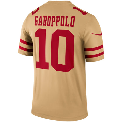 San Francisco 49ers Jimmy Garoppolo Inverted Legend NFL jersey front view