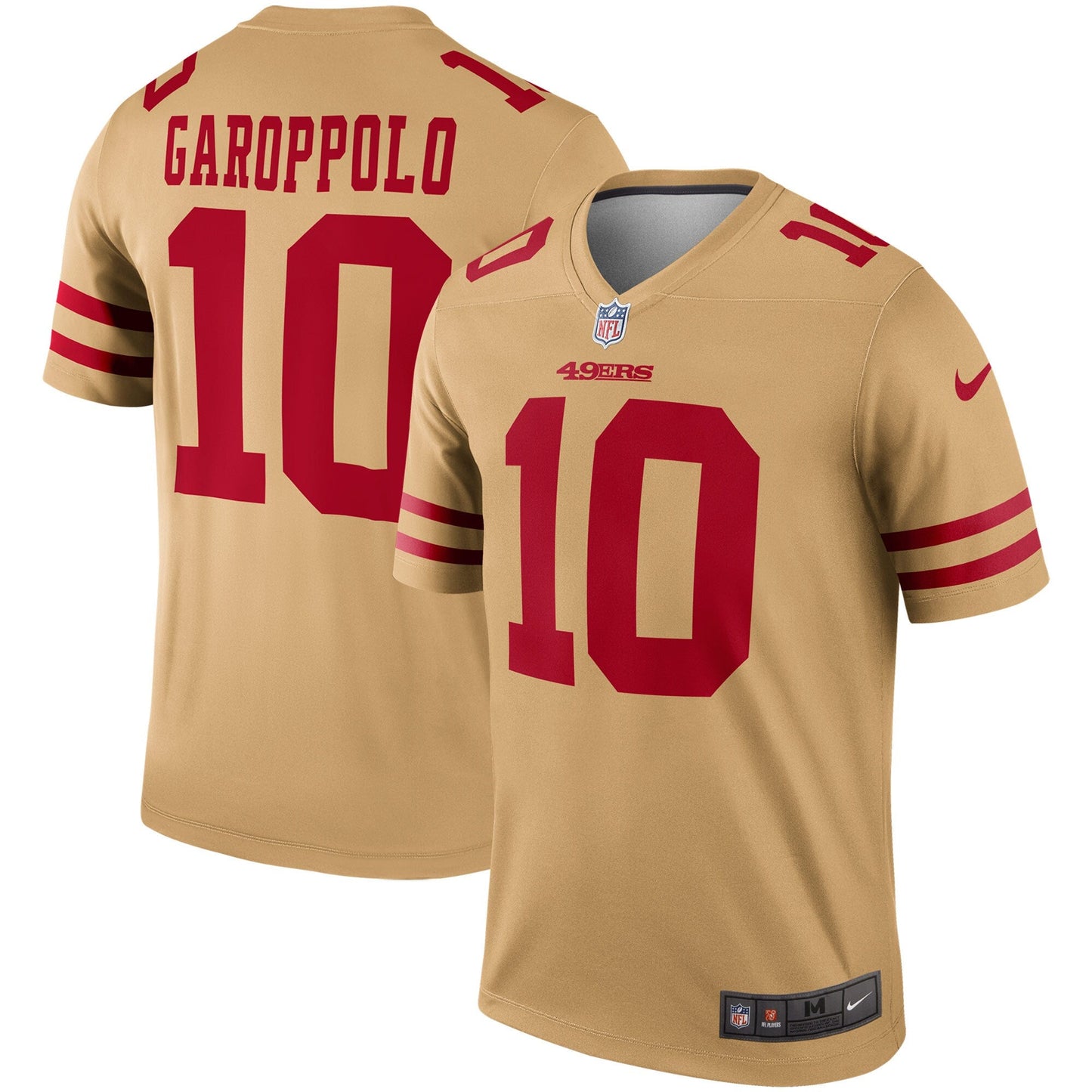 San Francisco 49ers Jimmy Garoppolo Inverted Legend NFL jersey front view