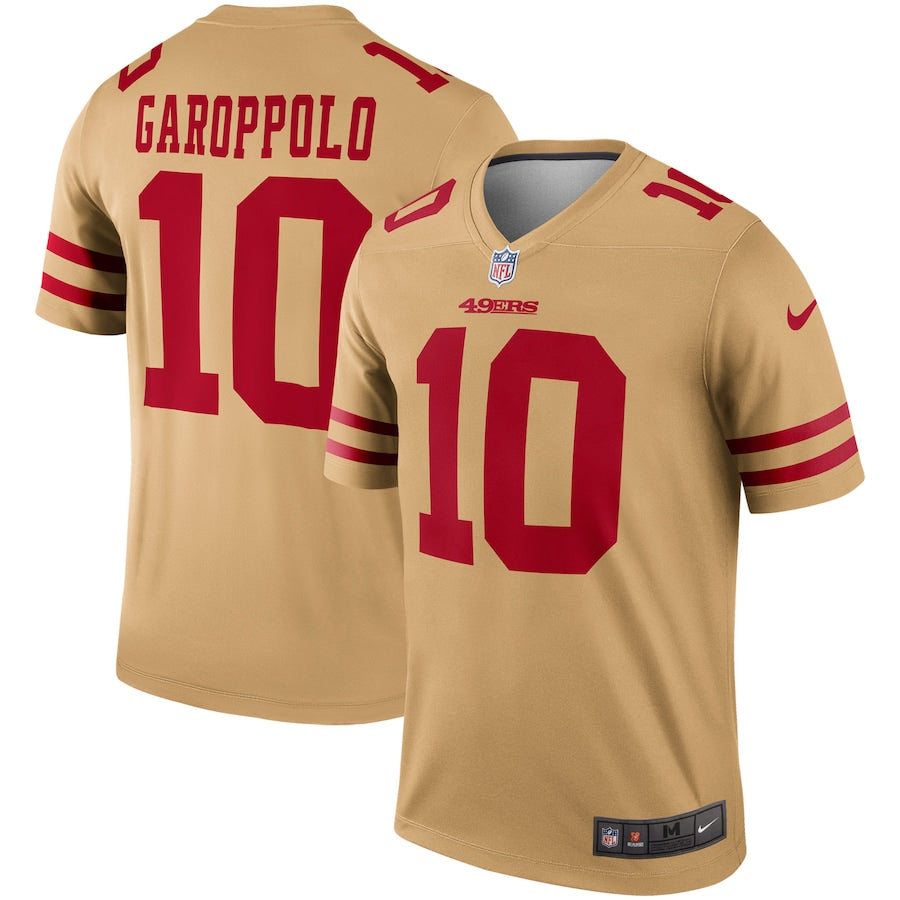 San Francisco 49ers Jimmy Garoppolo Inverted Legend NFL jersey front view