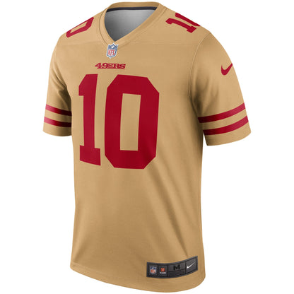 San Francisco 49ers Jimmy Garoppolo Inverted Legend NFL jersey front view