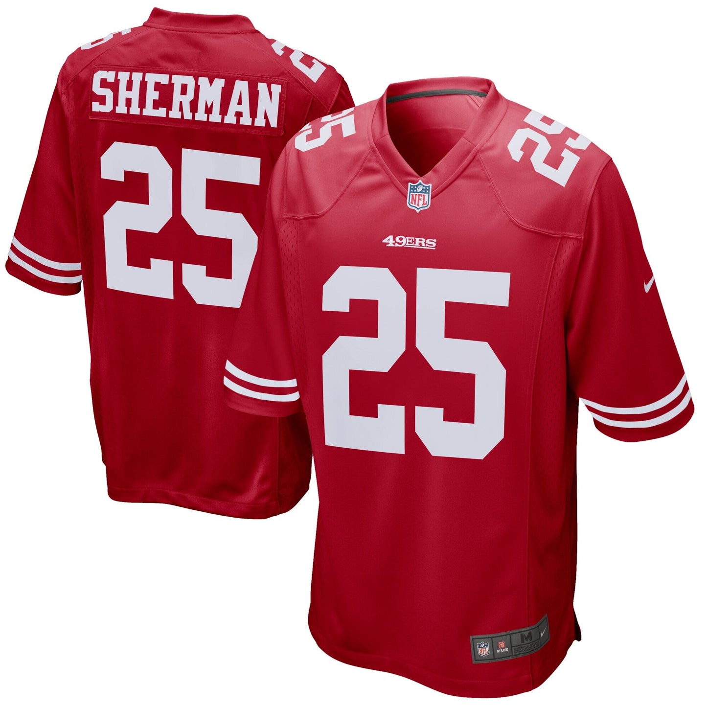 San Francisco 49ers Richard Sherman Scarlet NFL jersey front view