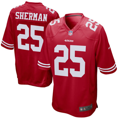 San Francisco 49ers Richard Sherman Scarlet NFL jersey front view