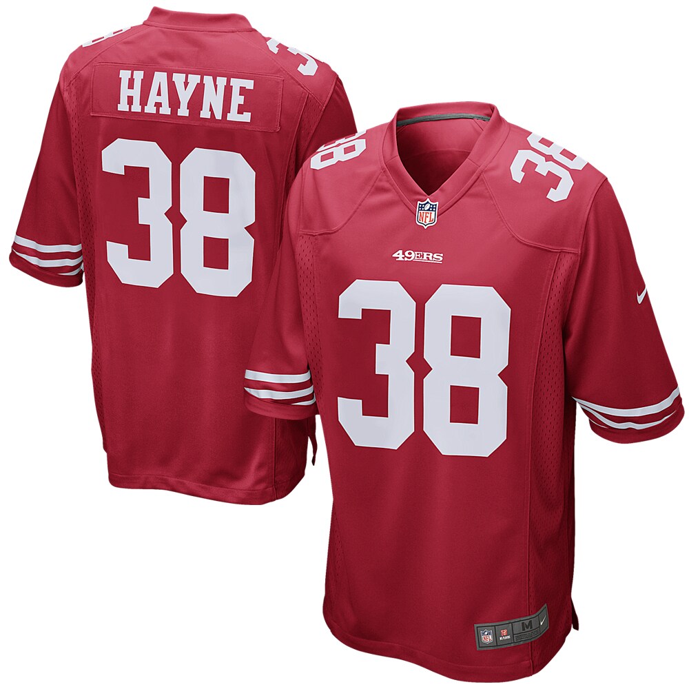San Francisco 49ers Jarryd Hayne Scarlet NFL jersey front view