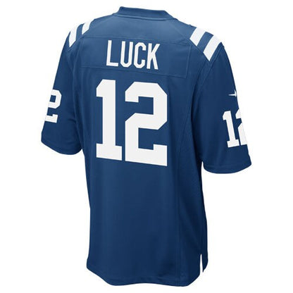 Indianapolis Colts Andrew Luck Royalwhite NFL jersey front view
