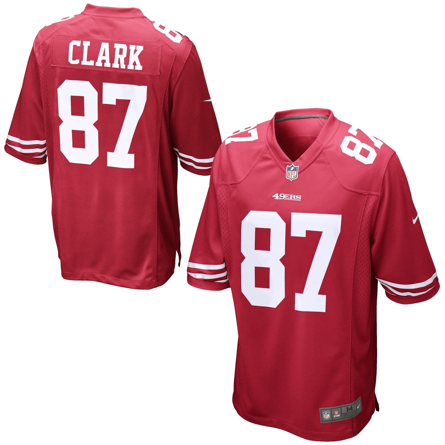 San Francisco 49ers S Dwight Clark Cardinal NFL jersey front view
