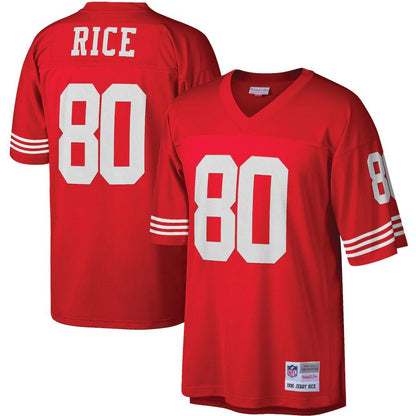 San Francisco 49ers Jerry Rice Scarlet Big Tall NFL jersey front view