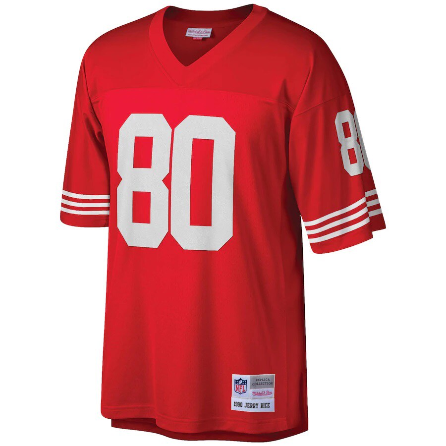 San Francisco 49ers Jerry Rice Scarlet Big Tall NFL jersey front view