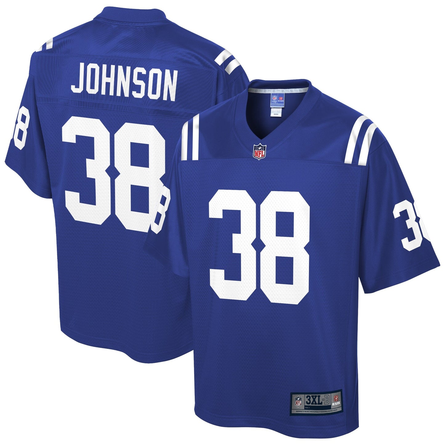 Indianapolis Colts Isaiah Johnson Big Tall NFL jersey front view