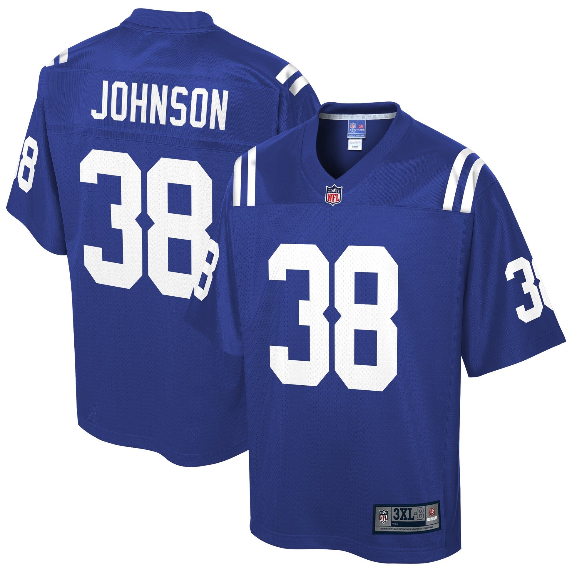 Indianapolis Colts Isaiah Johnson Big Tall NFL jersey front view