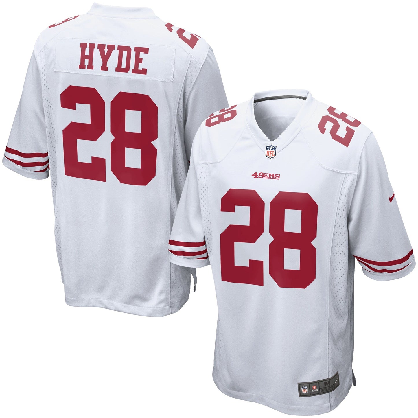 San Francisco 49ers Carlos Hyde NFL jersey front view