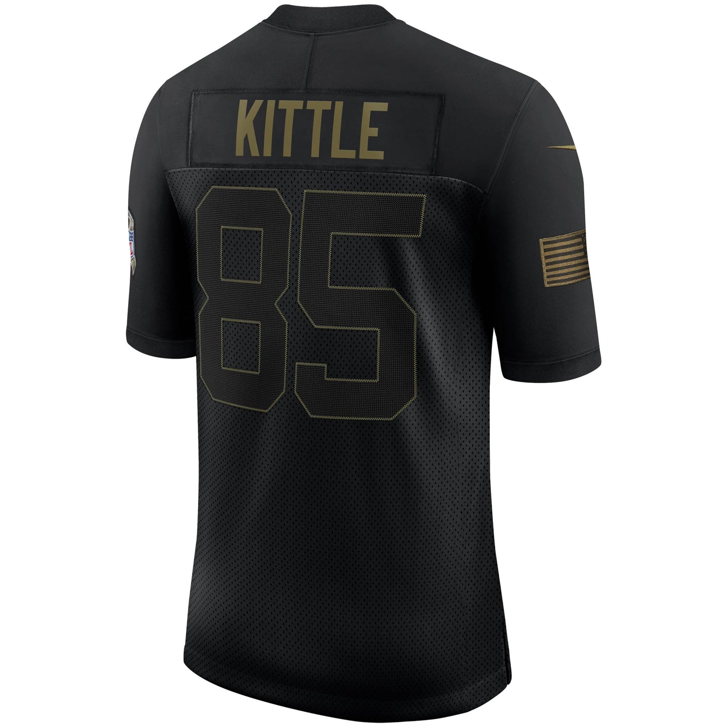 San Francisco 49ers George Kittle Salute To Service NFL jersey front view