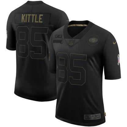 San Francisco 49ers George Kittle Salute To Service NFL jersey front view