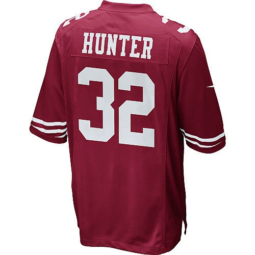 San Francisco 49ers S Kendall Hunter Scarlet NFL jersey front view
